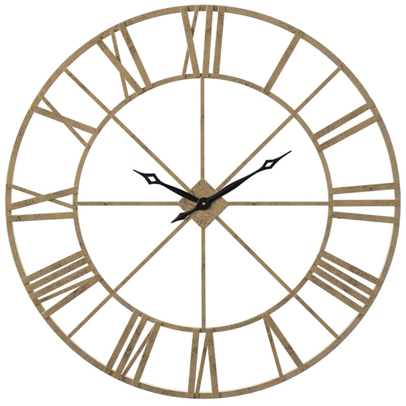 Oversized Round Gold 48" Wall Clock & Reviews AllModern